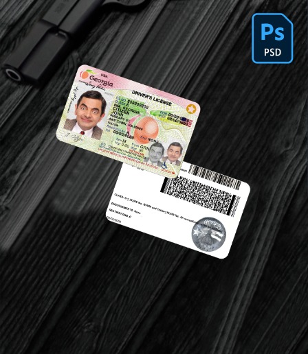 USA Georgia driving license (2017-2019) PSD